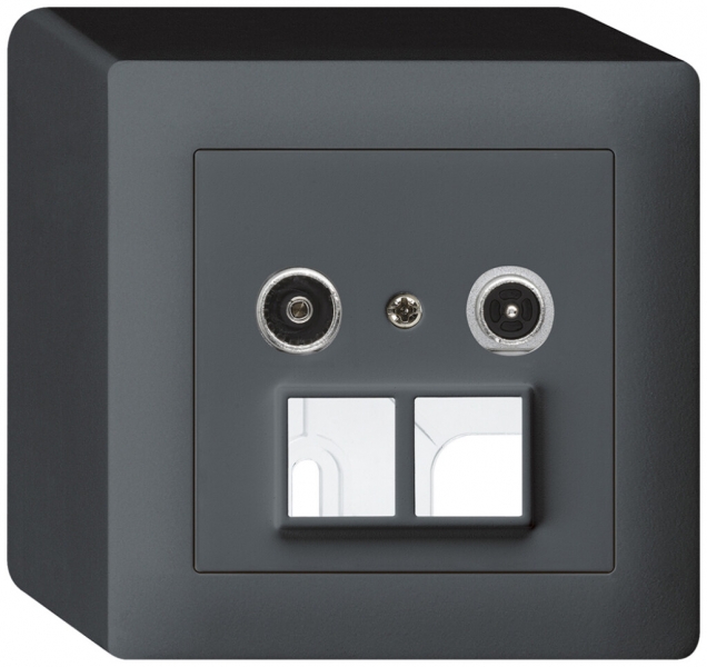 Presa multimedia AP kallysto R/TV 14dB 2GHz antracite 