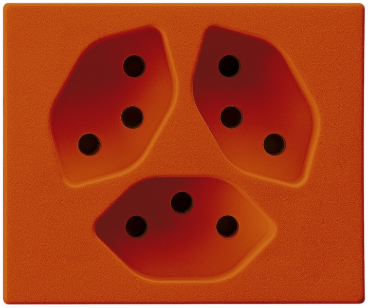 Prise FLF Hager 3×type 13 D orange 