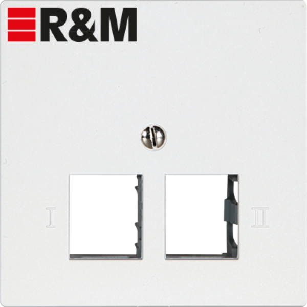 Prise de raccordement R&M 2×RJ45 spécial pour cat.5/6 blanc 