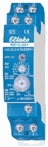 Relè sorveglianza rete AMD Eltako 3×230VAC 1C, NR12-001 