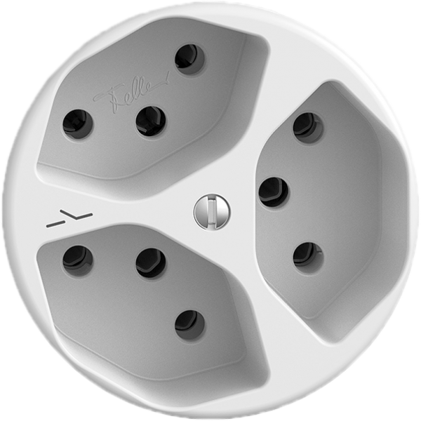 Presa INC STANDARDdue 3×T13 1×S bianco Q 