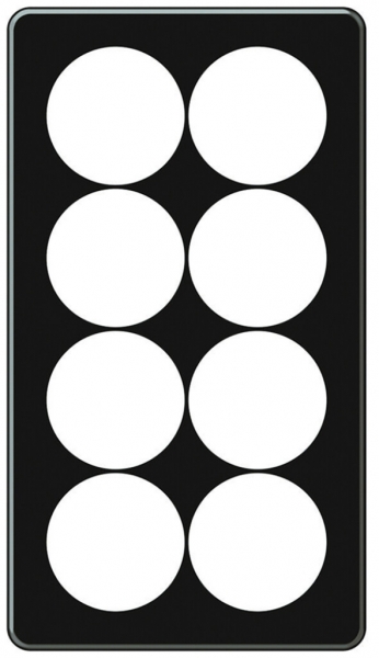 Plaque de recouvrement ENC origin 4×2 Ø58mm 152×272mm noir 