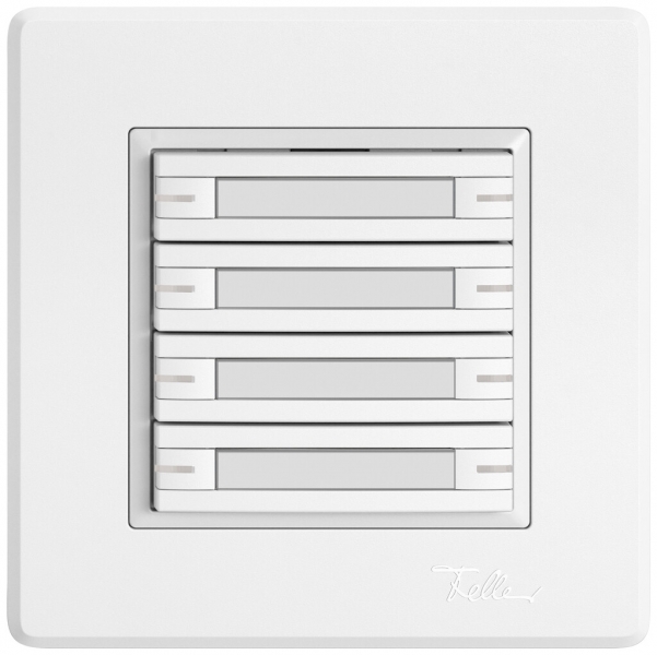 Poussoir KNX RGB ENC EDIZIO.liv SNAPFIX® capteur temp.RGB-LED étiqu.8×com.1T bc 