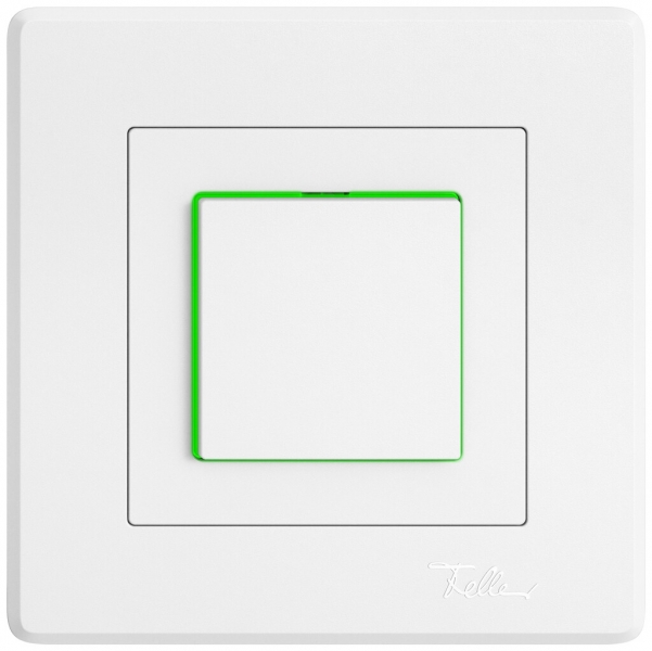 Interruttore a pulsante luminoso INC EDIZIO.liv SNAPFIX® 3/1L lent.lat.KS ve bi 
