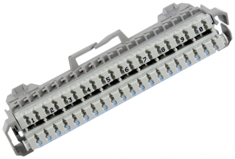 Striscia di raccordo R&M 10DA 2×0.65mm, collegamento verso l'alto 