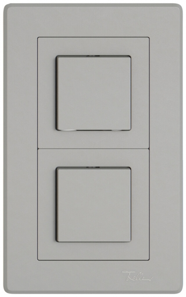 Combinazione INC EDIZIO.liv SNAPFIX® 2×1 156×96mm 2×schema 3/1L grigio chiaro 