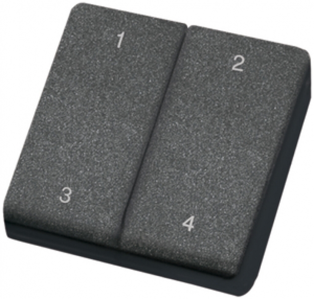 Télécommande mini RF Éltako noir 1…4, pour porte-clés FMH4S 