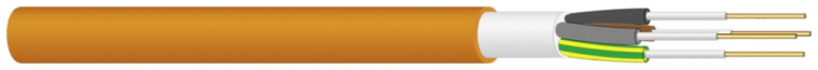 Câble de sécurité (N)HXH FE180 E90 5×2.5mm² 3LNPE Une longueur