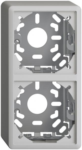 Capot avec plaque de base 2×54mm p.combinaison FX vertical/horizontal gris clair 
