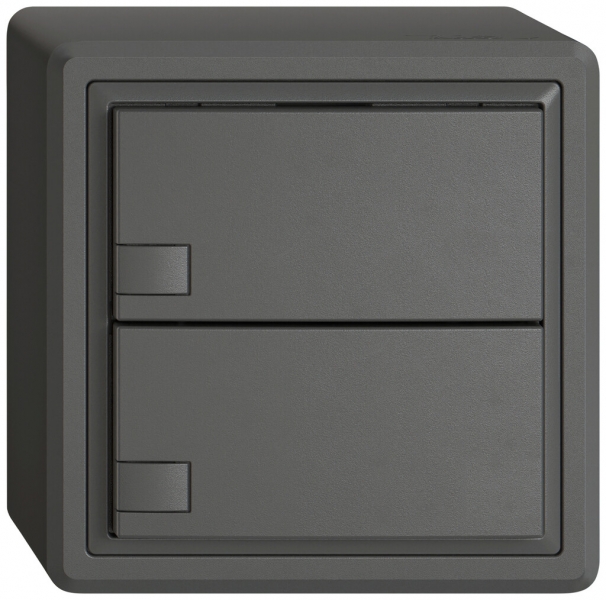Pulsante KNX RGB AP EDIZIO.liv SNAPFIX® sensore temp.s.LED 2× com.1T grs 