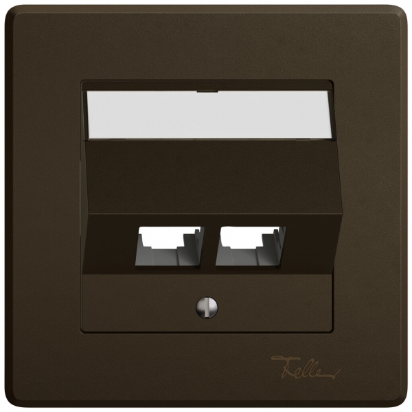 Kit di montaggio INC EDIZIO.liv EASYNET S-One SNAPFIX® inclinato per 2×RJ45 ma 