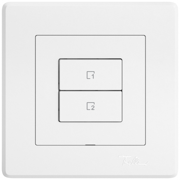 Poussoir scènes ENC EDIZIO.liv Wiser SNAPFIX® 2 scènes 2 touches WLAN bc 