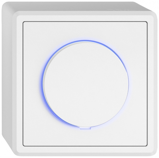 AP-Dimmer EDIZIO.liv SNAPFIX® bel.bl Phasenanschnitt 40…600W/40…600VA ws 