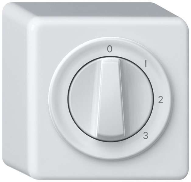 Interruttore rotativo AP origin comm.multip.5/1L 16A 250V 0-1-2-3 88×88×54mm bi 