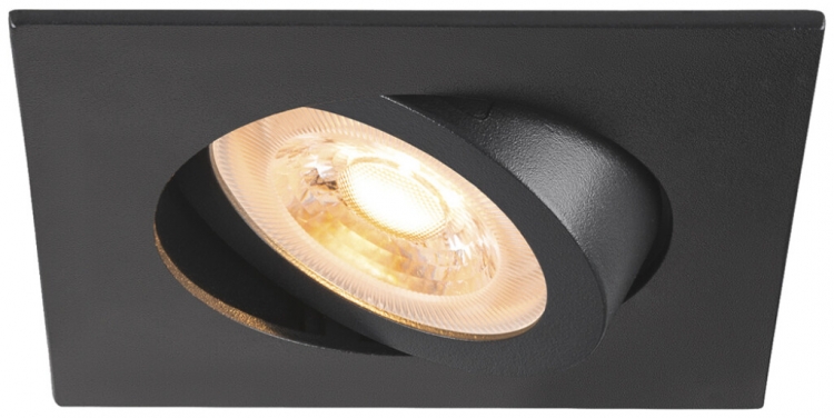 Downlight LED SLV NEW TRIA 68 GU10 1×10W REG 82×82mm nero 