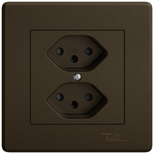Prise ENC EDIZIO.liv SNAPFIX® 2×T13 avec shutter br 