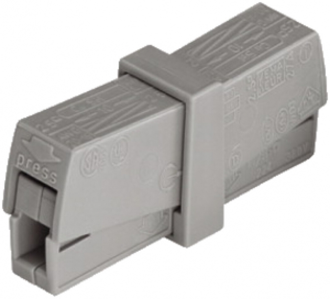 Borne pour luminaire sans vis WAGO 0.5…2.5mm² gris 