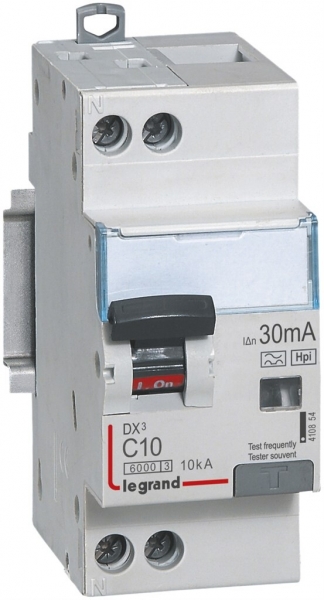 Fehlerstrom-/Leitungsschutzschalter Legrand C 2P 13A 6000A 30mA Typ F 