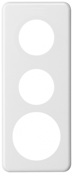 Placca di copertura basico 3×1 2×43mm +58mm bianco 