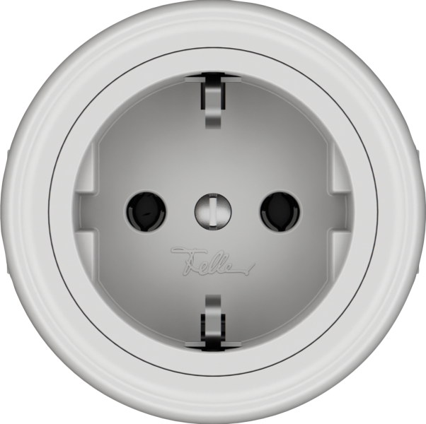 Prise Feller STANDARDdue Schuko 16A 230V Ø 60mm blanc 