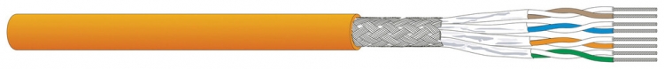 Câble informatique Dätwyler CU 7702 4P S/FTP cat.7 AWG26 FRNC/LSZH Dca orange 
