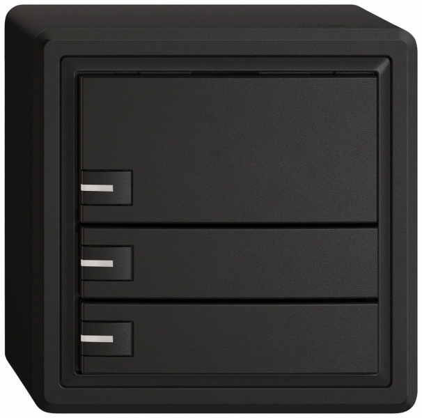 Poussoir KNX RGB AP EDIZIO.liv SNAPFIX® capteur temp.RGB-LED 3× comm.1T no 