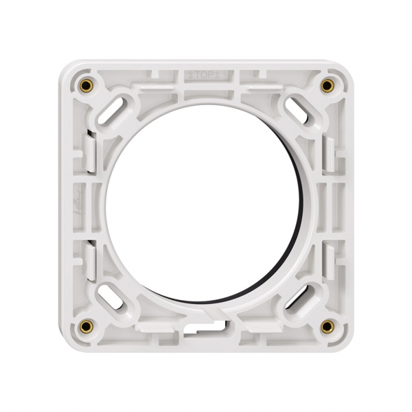 Cadre de montage NUP NEVO, 1×1, avec joint en caoutchouc mousse, 87×87mm, blanc 