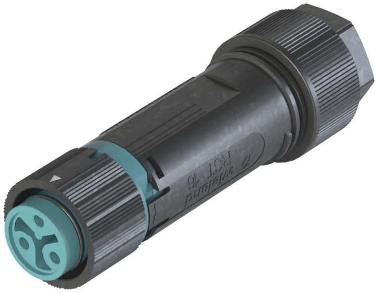 Buchse Wieland RST16I3 S B1 ZT3S A TB 3×2.5mm² türkisblau 