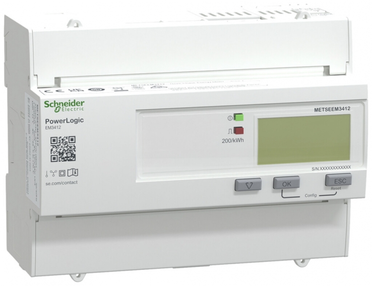 REG-Energiezähler Schneider Electric EM3412 3LN 125A elektrisch 7TE D0 