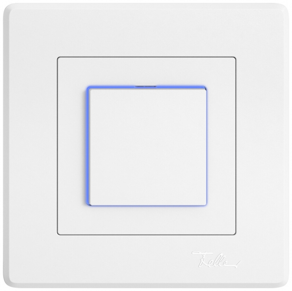 Interruttore a pulsante luminoso INC EDIZIO.liv SNAPFIX® 6/1L lent.lat.LS bl bi 
