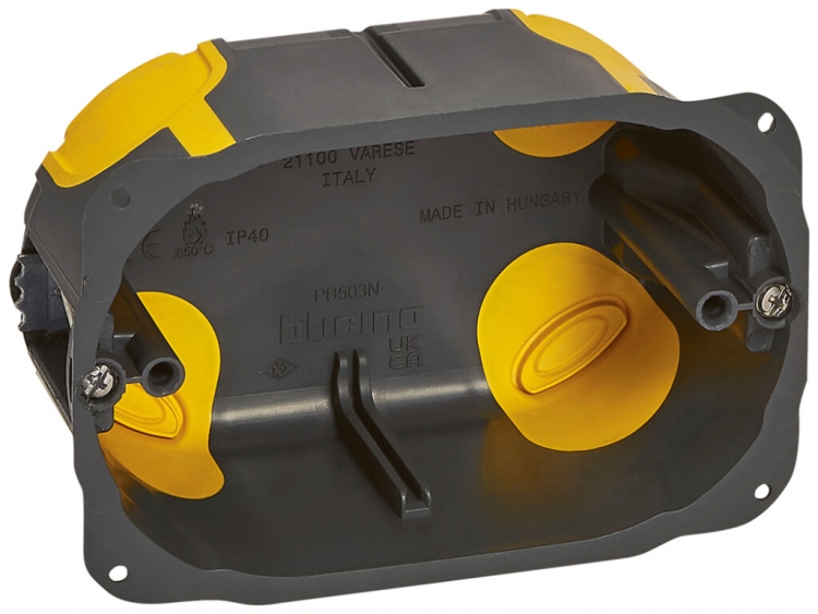 Boîte pour paroi creuse Legrand Bticino 110×71mm 52mm 3 modules gris 