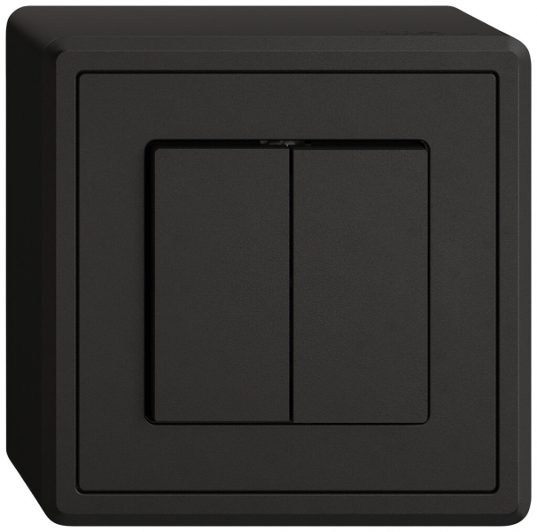 Interrupteur/contact à poussoir AP EDIZIO.liv SNAPFIX® ouv.-ferm.+invers.3/1L no 
