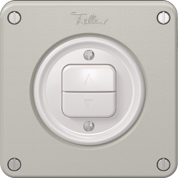 Contatto p.tapparelle NEVO, 1-canale, profondità 18 mm, 87×87 mm, grigio chiaro 