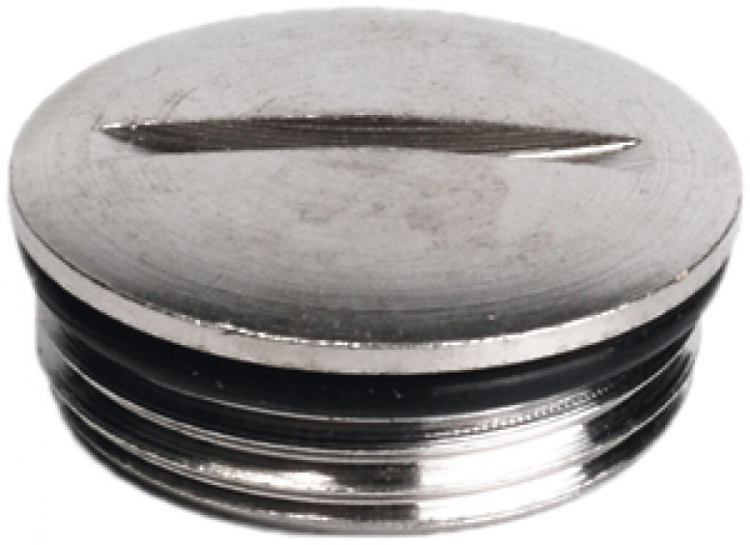 Tappo di chiusura Plica PG21 ottone nichelato 