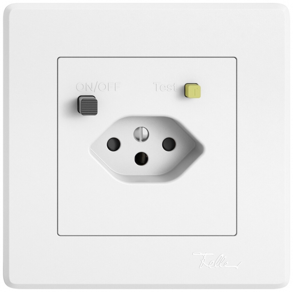 UP-Steckdose FI EDIZIO.liv  1×T13 mit Shutter ws 