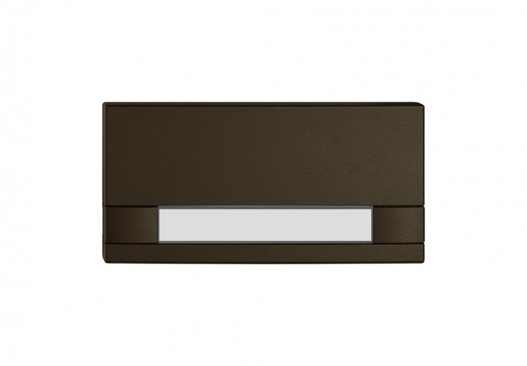 Poussoir 1/2 EDIZIO.liv KNX et UNI a.SNAPFIX® s.LED a.étiquette comm.2T br 