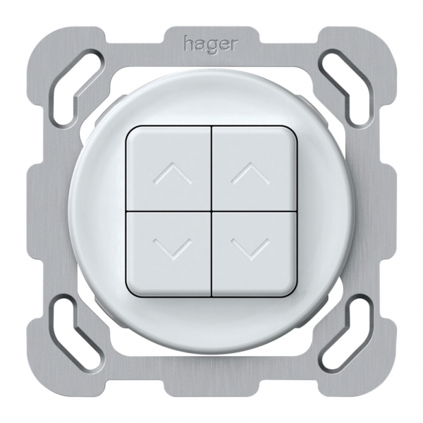 Interrupteur stores ENC origin 2P 4×touches 77×77mm blanc 