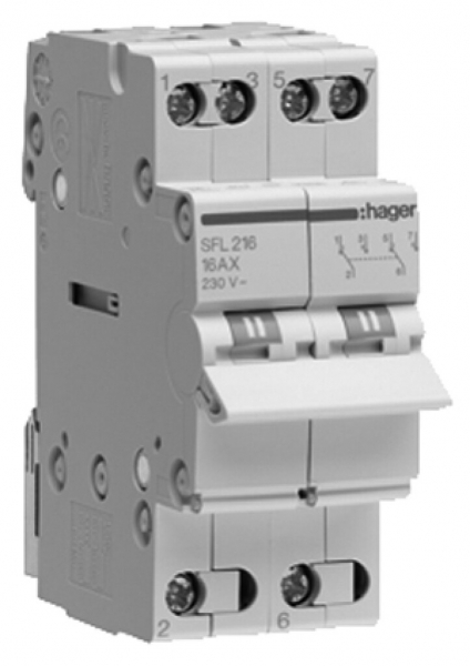 Invertitore AMD Hager SFL 25A 230V 0 chiusura 0 apertura 2 invertitore 2UM 