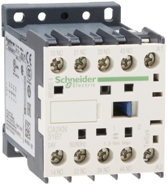 Contacteur auxiliaire Schneider Electric CA2 24VAC 3F+1O 