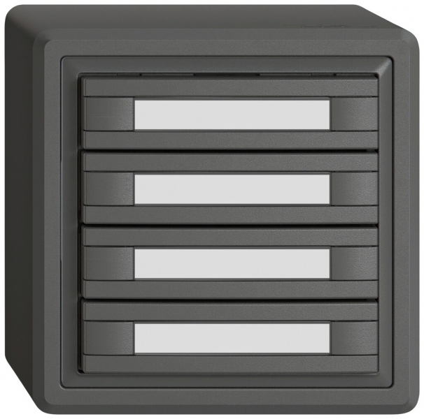 Pulsante KNX RGB AP EDIZIO.liv SNAPFIX® sensore temp.s.LED targ.8× com.1T grs 