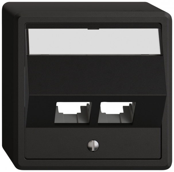 Kit de montage AP EDIZIO.liv EASYNET S-One SNAPFIX® incliné 2×RJ45 no 