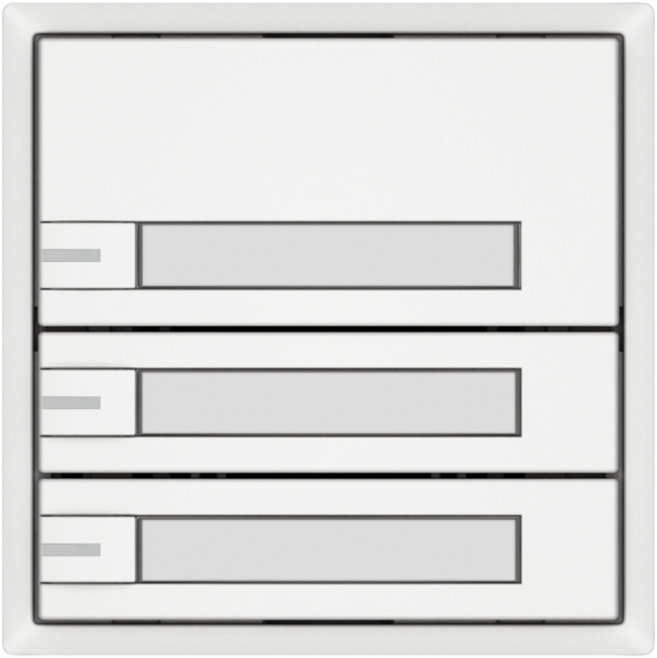 KNX-Taster RGB EDIZIO.liv SNAPFIX® Temperaturfüh.RGB-LED Pap.3×T 1-Tbed.ws 