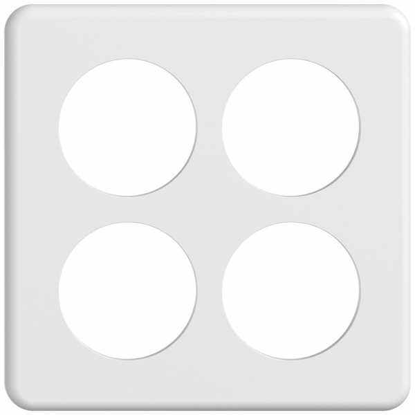 Plaque de recouvrement ENC STANDARDdue SNAPFIX® 2×2 4×Ø50 150×150mm bc 
