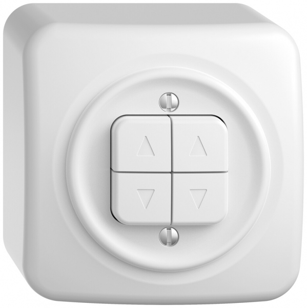 Pulsante per tapparelle AP STANDARDdue SNAPFIX® 10A 250V 4 tasto 2 canali bi 