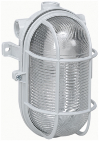 Armatur Bebilux oval 60W E27 IP44 grau 178mm 