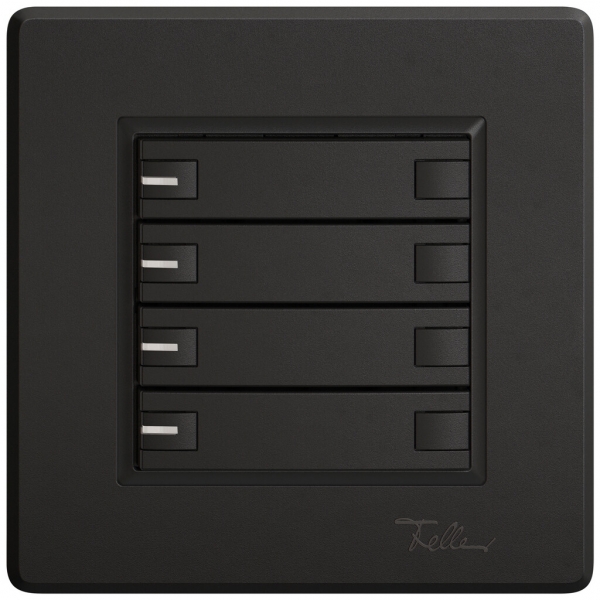 Poussoir KNX RGB ENC EDIZIO.liv SNAPFIX® capteur temp.RGB-LED 4× comm.2T no 