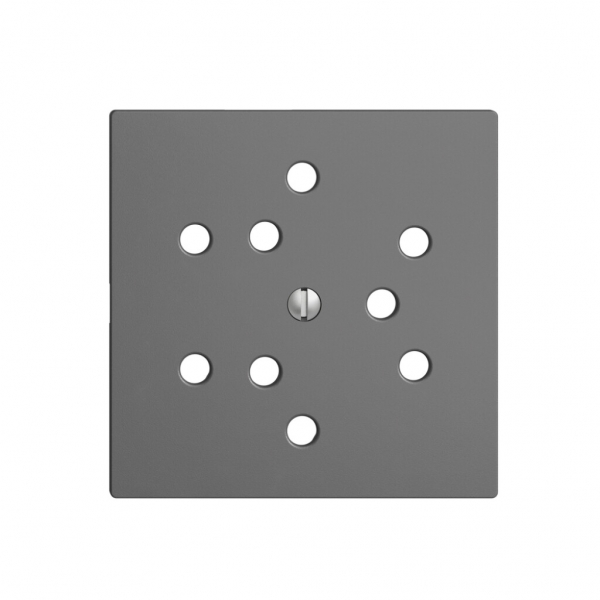 Plaque frontale 3×T12 EDIZIOdue gris foncé avec shutter 