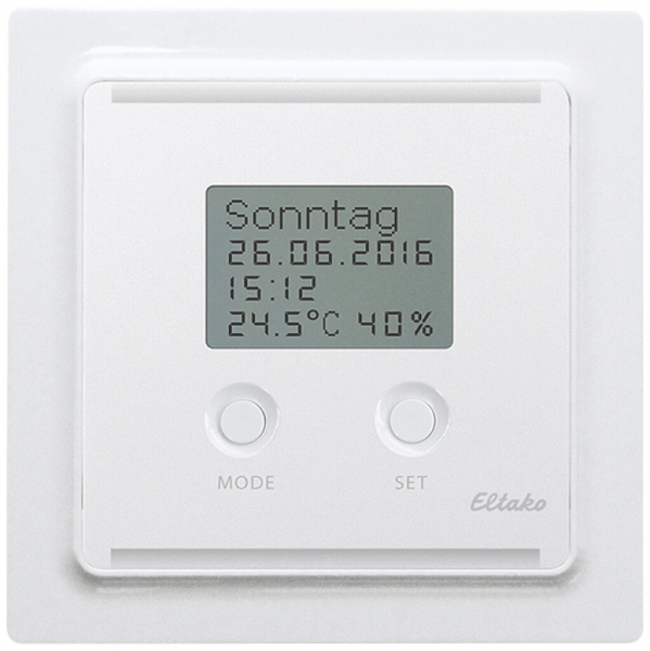 Thermostat d'ambiance RF AP Eltako FUTH55ED/230V-wg 230V EnOcean blanc 