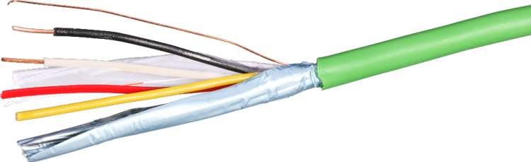 Câble d'installation 2x2x0.8mm BUS KNX vert s.halog. Eca Une longueur