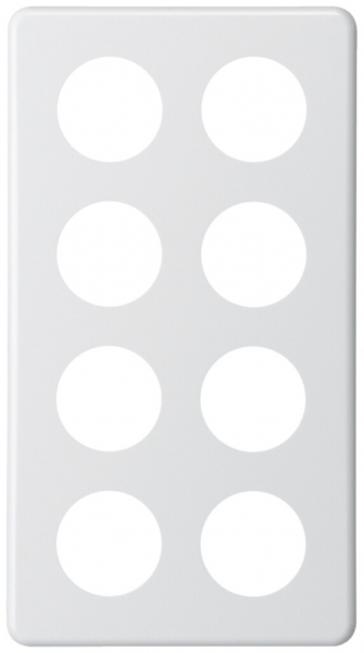 Placca di copertura basico 4×2 8×43mm bianco 